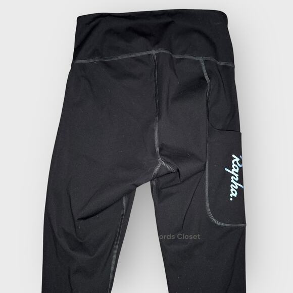 Rapha Extra Small Black 7/8 High Waist Leggings  Activewear Sporty Streetwear - Picture 8 of 9